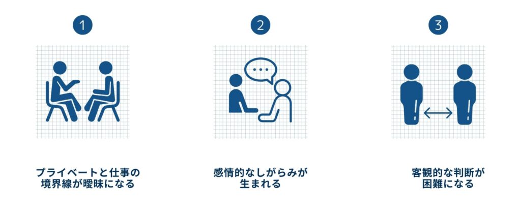 なぜ職場の人間関係で深入りは危険なのかを表した解説図解